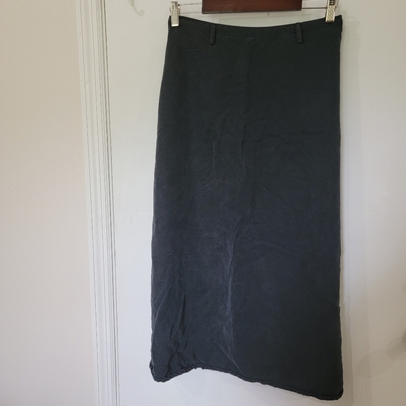 Eddie Bauer Long Charcoal Black Tencek Skirt Size 8 Petite - Picture 4 of 13